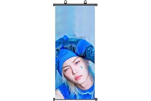 BESOISER Stray Kids - Poster Stray Kids Felix - Tableau à rouler - Article de fan de StrayKids Felix Scroll - Décoration d'anniversaire - Tissu pour décoration murale - 70 x 30 cm