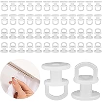 200 Ganci Per Tende In Plastica Bianchi - Gancetti Rinforzati Per Tende Scorrevoli