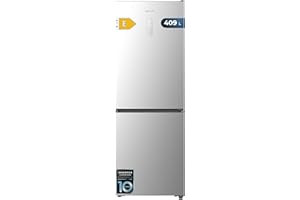 Cecotec Frigorífico Combi 409L Total No Frost Bolero CoolMarket Combi 409 Inox E. Altura 185cm, MAX INSIDE con VIP Tech, Compresor Inverter Plus, Bajo Consumo, Cajón Temperatura Variable, Inox
