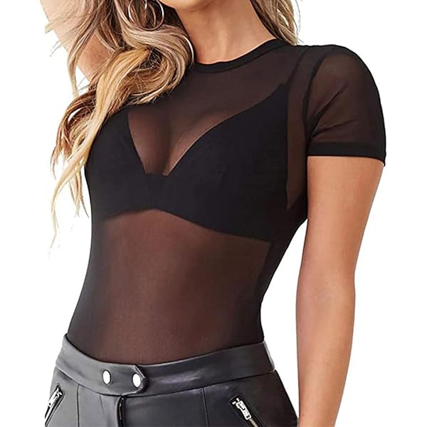GORGLITTER Maglietta sportiva da donna con scollo a V e