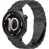 GIOPUEY Straps Compatible with OnePlus Watch 4, Stainless Steel Strap [Wear-Resistant] Bracelet &ndash; Black