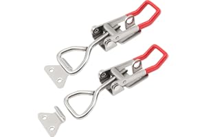 BEASAFY 2 cierres M8, cierre de tensión de acero inoxidable 304, cierre de pared ajustable, tensor de palanca de rodilla como cierre de cajón, cierre rápido para cajones, armarios, remolques