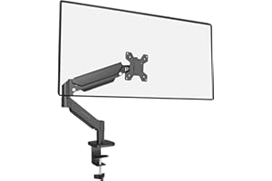 Mars Gaming MARM-PRO1, Support de Moniteur avec Ressort à Gaz pour Écrans jusqu'à 32”, Mouvement Articulé 360° et Réglable en Hauteur, Compatible avec VESA 75x75 et 100x100, Noir