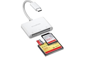 KiWiBiRD USB Type C CF SD Micro SD Card Reader for CompactFlash SDHC SDXC UHS-I Camera Memory Card, SD to USB C Adapter Compatible with MacBook Air Pro M1, iMac, iPad Pro Air, Galaxy S21/S22, Xiaomi
