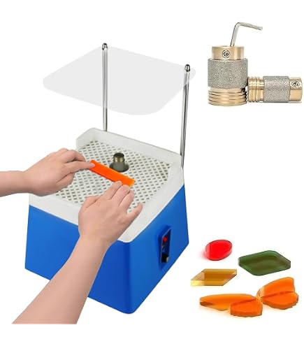 Ponceuse à Verre Et Céramique 65W - 4200 Tr/min, Table 165x165 Mm, Avec Disque Diamant Inclus