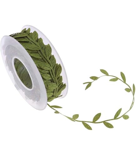 213 Iarda Nastro Foglia, Vite Artificiale Foglie Nastro Rifinitura Giungla Selvaggia Vegetazione Botanica Vite Artificiale Foglia Ghirlanda Fai da Te per Matrimonio Casa Decorazioni per Feste