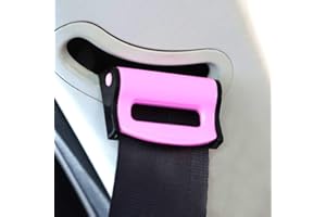 KEQKEV Purple Car Seatbelt Adjuster Vehicle Seat Belt Clip Shoulder Neck Strap Positioner (2 Pack)