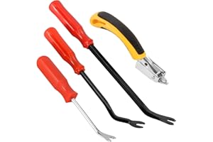 LUNEKUCK Quitagrapas 4PCS Herramientas Quita Grapas Tapiceria Removedor de Grapas Tapicero Herramienta Quitar Clavos Tachuelas Levantador de Uñas Sacagrapas Extractor Grapas de Mueble Alfombra Madera