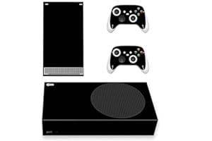 ‎PLAYVITAL PlayVital Skin for Xbox Series S, Sticker Vinyl Skins Protective Film Wrap Decal Cover Stickers Film for Xbox Series S Console Controller Black