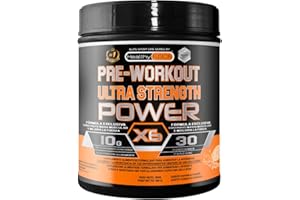 HEALTHY FUSION Pre-Workout bevanda energetica | con Creatina | Resistenza, energia e forza inarrestabile | Elimina la fatica e la stanchezza | Beta-Alanina, Taurina, Caffeina e Vitamine | 300g Arancia