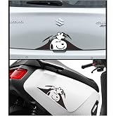 Snoopy Araba, Motorsiklet, Kask, Laptop, Cam, Duvar Sticker 20x7,3 cm