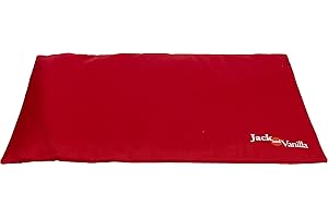 JACK AND VANILLA - Coussin de Cage pour Chien Waterproof - Tapis de Couchage Panier et Lit Imperméable, Antidérapant, Tout Confort pour Petits à Grands Chiens - Couleur Rouge, XL, 104 x 68 cm