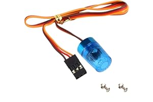 GTIWUNG RC Voiture LED Lumière, Lampe Frontale Lampe Clignotante RC Accessoire RC pour RC Modèle Voiture 1:14 Tamiya Tracteur RC Engineering Truck, 4,8-6V, 15x9mm, Bleu