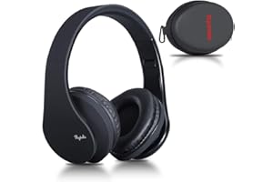 Rydohi Wireless Bluetooth Headphones Over Ear, Hi-Fi Stereo Headset with Deep Bass, Foldable and Lightweight, Wired and Wireless Modes Built in Mic for Cell Phones, TV, PC and Traveling