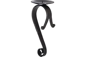 ‎ULFBERTH Geschmiedeter Wandleuchter aus Stahl - Kerzenständer - Kerzenleuchter - Kerzenhalter