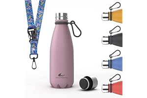 Daikoku - Botella Termica de Acero Inoxidable 350ML | A Prueba de Fugas | Bebidas Calientes por 12 Horas y Frías por 24 | Seguro y Saludable | Ideal para Senderismo, Gimnasio, Oficina | Rosa