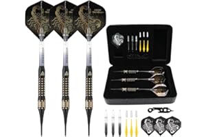 CUESOUL Fléchettes de Luxe à Pointe Douce de 16 grammes avec étui de Luxe