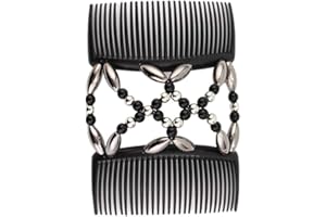 COMEBACHOME Clip à cheveux perlé, peigne à cheveux double extensible, perles élastiques peignes pour les cheveux pour les filles accessoires de cheveux