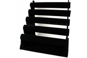 LOVE DE LA VIE Love de LaVie 5 Tiers Bracelet Bangle Stand Holder Watch Organize Jewellery Display Stand Black, Velvet