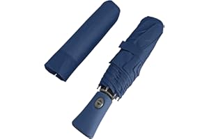 PERLETTI Ombrello Portatile Donna Uomo da Borsa - Ombrello Pieghevole da Pioggia Antivento - Ombrello Mini Ombrello Piccolo con Apertura e Chiusura Automatica Resistente da Viaggio - Diametro 100 cm