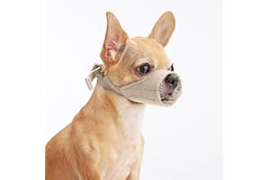 HYHIOTS Maulkorb Hunde für Kleine Mittlere Hunde, Giftköderschutz Verhindert Fressen Bellen für Chihuahua, Shih Tzu Bulldogge, Pitbull (khaki, XS)