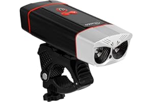 RYACO Lampe de vélo 2400 Lumen, Mise à Niveau 5200mAh USB Rechargeable Vélo Vélo Phare avec Fonction Power Bank, Avant Vélo Lumière Vélo de Montagne Lumière LED Lampe de Poche avec 4 Modes
