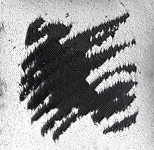 TRLYC Black and White 10FT by 20FT Sequin Curtain Sparkly Panels for Home Decoration