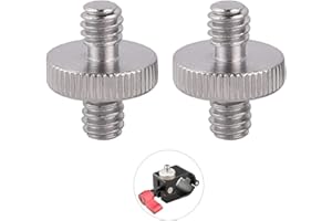 SpetngSake 2 Stück 1/4 Zoll Schraube, Metall-Gewinde-Adapter, Doppelköpfe, Für Kamerazubehör