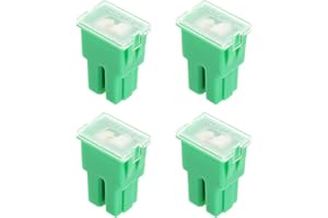 VGOL 4 Pièces Fusible Femelle Terminal Case 32V 40A Push Fit Cartouche Fusible pour Remplacer La Cartouche Fusible dans Les Automobiles Et Les Camions (Vert)