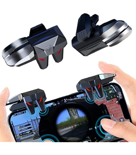 SpinBot BattleMods F1 | Mobile Gaming Triggers | Capacitive Conduction | for BGMI/Free Fire/COD Mobile - (Black