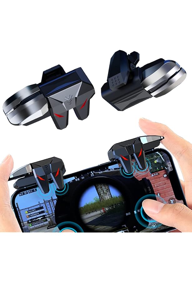 Boutons De Déclenchement PUBG Pour Mobile - 2 Pièces, Blanc, ABS, 4.5x2.5cm, Compatible Jeux Mobiles