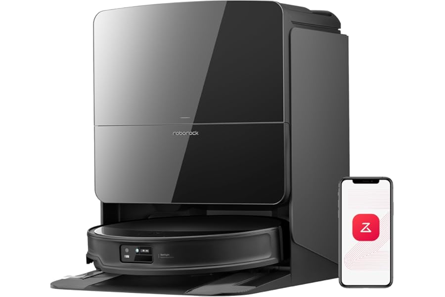 roborock Saros 10R Robot Vacuum Cleaner, 8 cm, Anti-Tangle, AdaptiLift Frame, Automatic Mop Removal, Corner and Edge Cleaning, Multifunctional Station 4.0, Hello Rocky