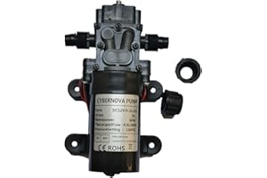 CYBERNOVA DC12V 100 PSI 4.0L / m High Pressure Diaphragm Pump Self Priming Water Pump Irrigation Pump for Camping / Boat / RV / Garden / Vehicle / RV Cleaning / Irrigation