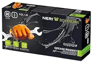 Mvtek Unisex-Adulto, 309101335 Handschuhe Off.nitr Grease Monkey, taglia unica, nero, L