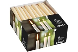 SPAAS 50 Bougies de ménage Festilux 23/250 mm, ± 8 heures - ivoire