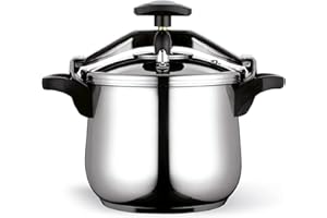 FAGOR ® Fagor Classic Autocuiseur rapide, 8 l, fabriqué en acier inoxydable 18/10, convient pour tous types de cuisinières, induction totale, fond thermodiffuseur IMPAKSTEEL, 3 systèmes de sécurité,