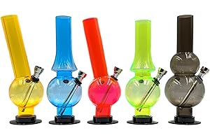 Vastu Bong - Small 20cm Premium Acrylic Waterpipe (Random Colour & Design Delivery) (1)