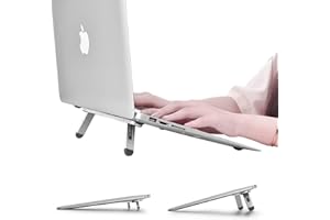 nediea Laptop Ständer für Schreibtisch, Mini Faltbarer Laptopständer, Tastaturerhöhung, Ergonomischer Laptop Aufzug Tisch, Laptop Erhöhung, Kompatibel mit MacBook Air Pro,More 10-15.6 Zoll Laptops