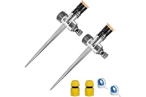 SUCANY Gartensprenger,Gardena Rasensprenger,Stabiler Metalldorn,Kontinuierlich Einstellbarer Bewässerungsbereich (0 bis 360 Grad),Für Landwirtschaft, Rasen, Parks, Grüngürtelspülung (2 Satz)