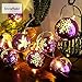 Produktbild iStary Weihnachtslicht LED Kugel Lichterkette Sterne Schneeflocke Ball Laterne Batterie Betrieben Urlaub Lampe Wasserdicht Gartendekoration Garland Ideal Für Balkon, Außen Deko, Innen, Party Usw.