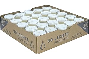 Horeca Candles - Theelichter Transparente Hülle - 8 Stunden Brenndauer - Weiß - 50 Stück Klar Teekerzen - Ohne Duft - Kerzen in Durchsichtigem Behälter
