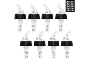 WOOWAIR 8 Stück 2 cl Flaschenausgießer Auto-Pour Ausgießer Dosierausgießer Bar Portionierer Spirituosen dosierhilfe Bottle Pour Spouts Shot Pourers Dispenser for Home Bar Wein Cocktailspender