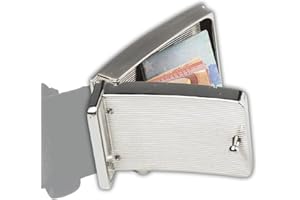 INVIDA Gürtelschließe nickelfrei – Edelstahl Gürtelschnalle mit Geheimfach & RFID-Schutz für Wechselgürtel – Metallschließe mit Versteckfach, Diebstahlschutz & RFID-Blocker für Herren & Damen