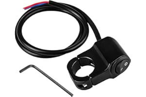 SOLLON 12V Motorradschalter Lenker 22mm Motorrad Schalter ON-OFF-Taste Schalter für Scheinwerfer Nebelscheinwerfer Bremse Lenkerschalter (Schwarz)
