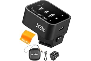 Godox X3-F Flash Trigger E-TTLII 2,4 GHz Senza Fili con Schermo OLED, Rechargeable (Tipo-c) X3-F per Fotocamera Wireless Remot（Modello aggiornato XPRO-F）