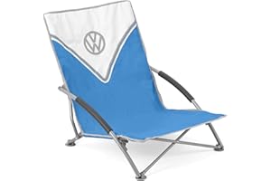 Board Masters VW Collection - Silla Plegable de Playa con Bolsa de Transporte T1 Camper Bus 70 cm Azul