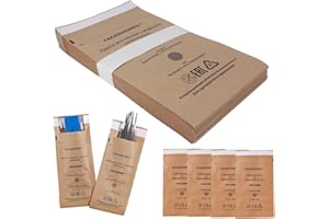 WeddHuis 50 Sachets de Stérilisation Jetables Auto-Scellants pour Outils de Manucure et Cosmétiques (100 * 200MM)
