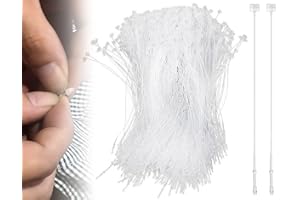 ZoeTekway fili di sicurezza per etichette etichette prezzi cartellini prezzo, nessuna pistola di etichettatura, 1000 pezzi 125 millimetri loop pin, fili di sicurezza trasparente per l'abbigliamento.
