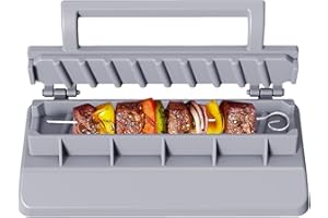 Zasdvn Máquina de kebab Brocheta de Carne Herramientas de Carne de Vaca Fácil de Llevar Accesorios de Cocina Barbacoa Kebab, Prensa Kebab Manual Molde Portátil Apto para Alimentos Fácil de Limpiar