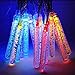 Price comparison product image M&T Tech 20 Icicle LED Fairy String Lights Solar Powered For Outdoor, Garden, Patio, Chrismas tree, Party, Wedding(Multi colour)